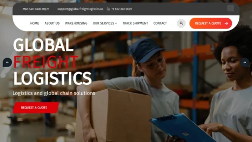 Scam Website Screenshot Globalfreightlogistics.us