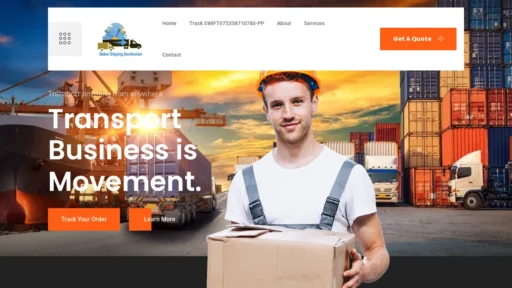 Scam Website Screenshot Globalshippingdestination.com