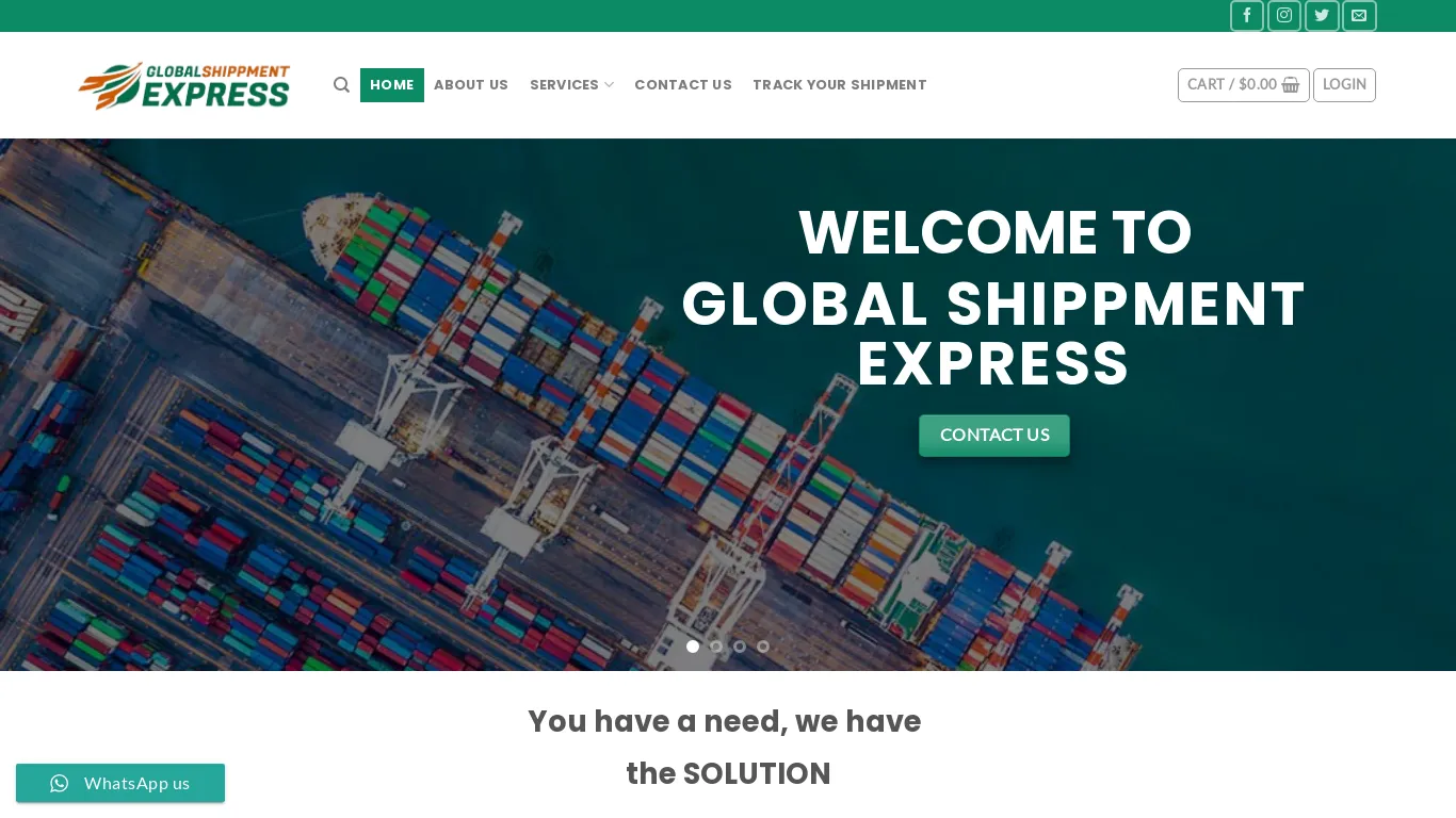 is globalshippmentexpress.com legit? screenshot