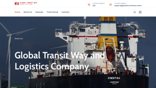 Scam Website Screenshot Globaltransitway.online