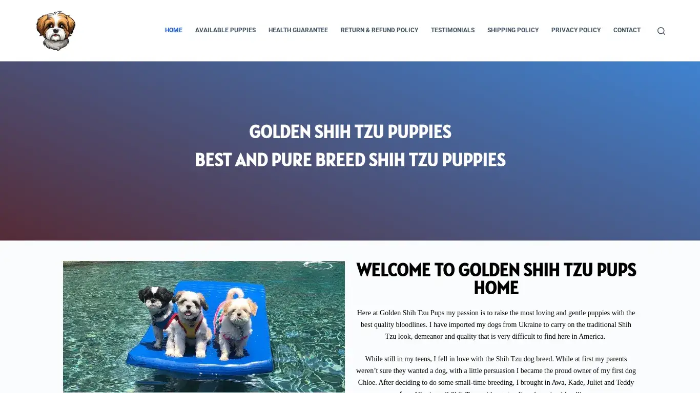 is GOLDEN SHIH TZU PUPPIES – Best Breeders Of Pure Breed Shih Tzu Puppies legit? screenshot
