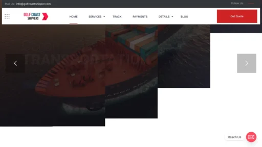 Scam Website Screenshot Golfcoastshipper.com