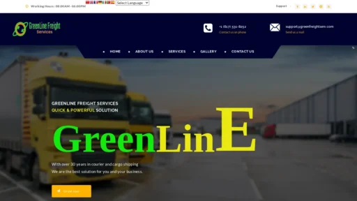 Scam Website Screenshot Greenfreightserv.com