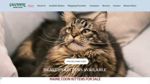 Scam Website Screenshot Greenhillcattery.com