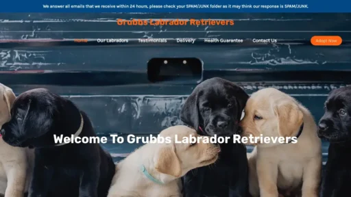 Scam Website Screenshot Grubbslabradorretrievers.com