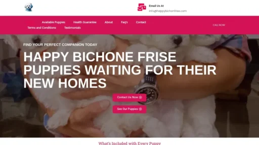 Scam Website Screenshot Happybichonfrise.com