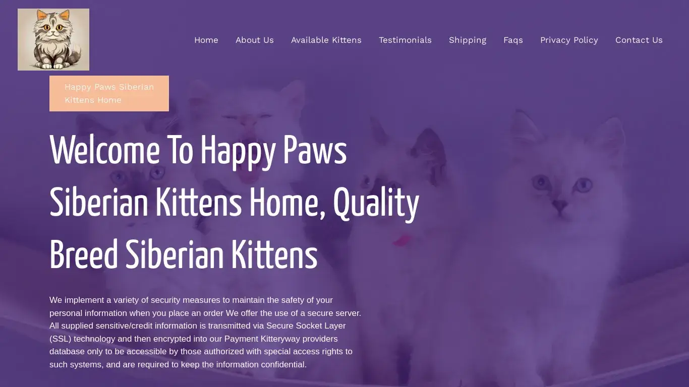 is Happy Paws Siberian Kittens Home legit? screenshot