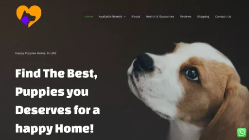 Scam Website Screenshot Happypuppieshomes.com