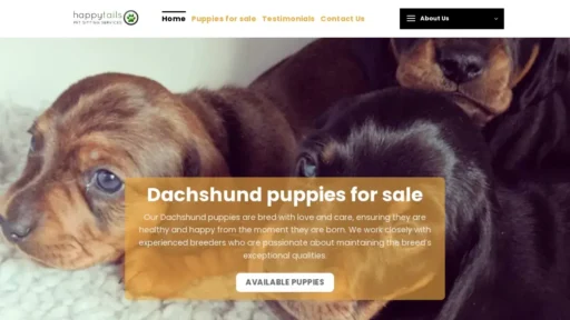 Scam Website Screenshot Happytailset.com