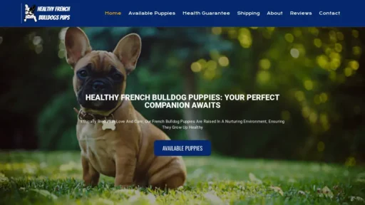 Scam Website Screenshot Healthyfrenchbulldogspups.com
