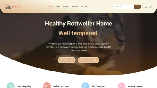 Scam Website Screenshot Healthyrottweilerhome.com