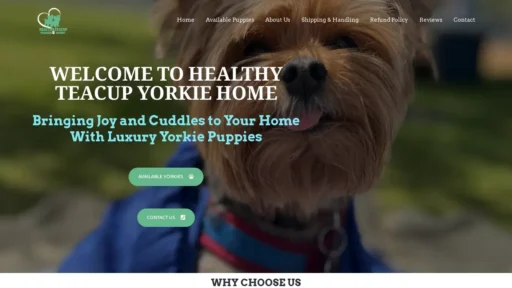 Scam Website Screenshot Healthyteacupyorkiehome.com