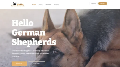 Scam Website Screenshot Helogermanshepherd.com