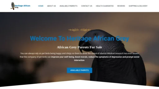 Scam Website Screenshot Heritageafricangrey.com