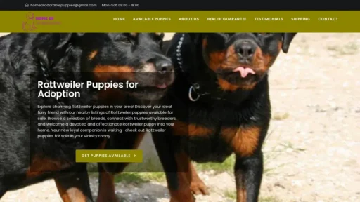 Scam Website Screenshot Homeofadorablepuppies.com