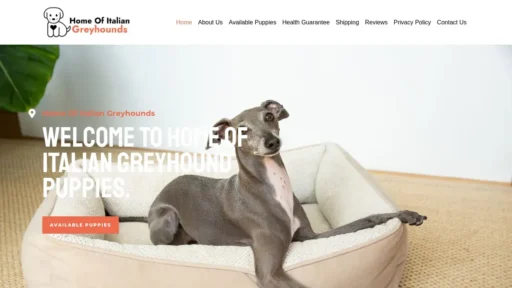 Scam Website Screenshot Homeofitaliangreyhounds.com