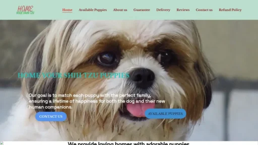 Scam Website Screenshot Homeyourshihtzus.com