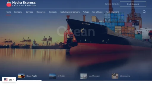 Scam Website Screenshot Hydraexpressdelivery.com