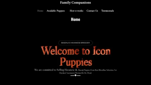 Scam Website Screenshot Iconpuppies.com