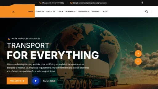Scam Website Screenshot Intermediatelogistics.org