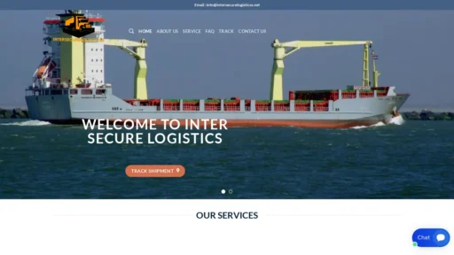 Scam Website Screenshot Intersecurelogisticss.net