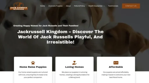 Scam Website Screenshot Jackrussellkingdom.com