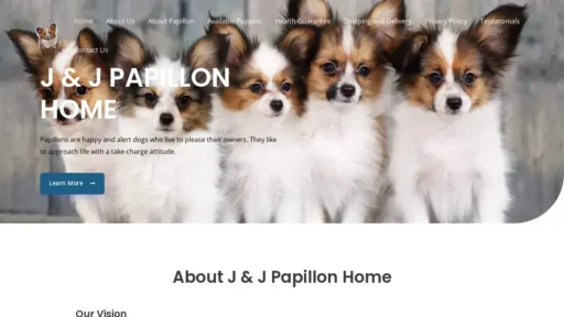 Scam Website Screenshot Jandjpapillonhome.com
