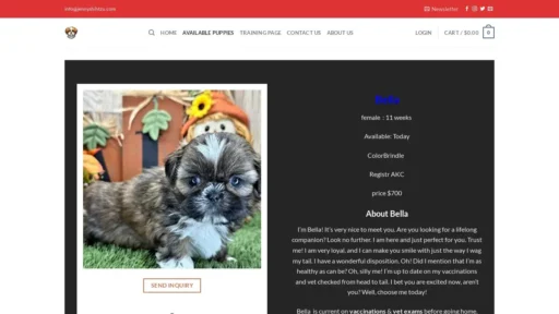 Scam Website Screenshot Jennyshihtzu.com
