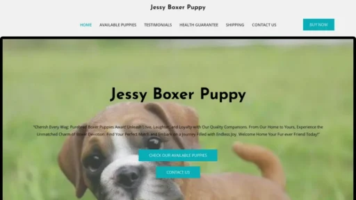 Scam Website Screenshot Jessyboxerpuppies.com