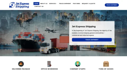 Scam Website Screenshot Jetexpressshipping.com