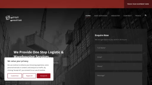 Scam Website Screenshot Jetsetlogistic.com