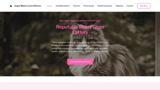 Scam Website Screenshot Jinglemainecoonkittens.com
