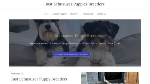 Scam Website Screenshot Justschnauzerpuppybreeders.com