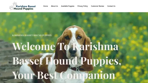 Scam Website Screenshot Karishmabassethoundpuppies.com