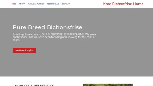 Scam Website Screenshot Katesbichonfrisehome.com
