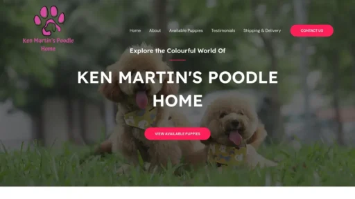 Scam Website Screenshot Kenmartinspoodlehome.com