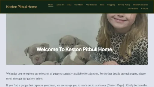 Scam Website Screenshot Kestonpitbullhome.com