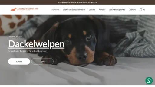 Scam Website Screenshot Kingdackelwelpen.com