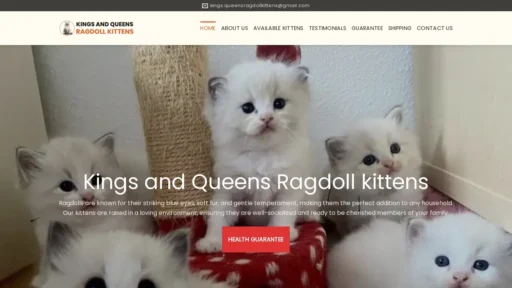 Scam Website Screenshot Kingsandqueensragdollkittens.com