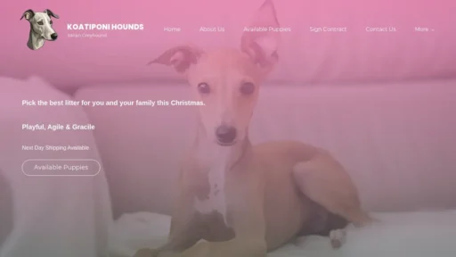 Scam Website Screenshot Kponiitaliangrehounds.com