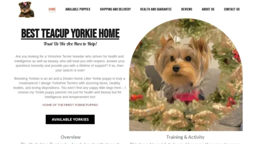 Scam Website Screenshot Lalanayorkiepuppies.com