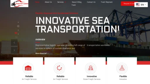 Scam Website Screenshot Latampetcargo.com