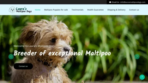 Scam Website Screenshot Laurasmaltipoodogs.com