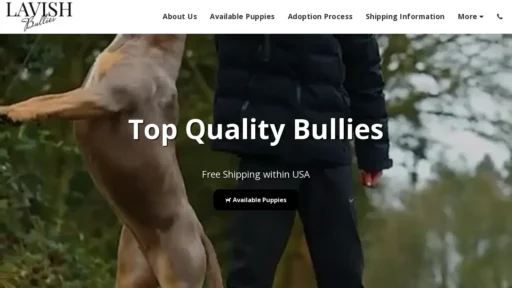 Scam Website Screenshot Lavishbullies.us