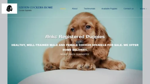 Scam Website Screenshot Lefncockerspaniels.com