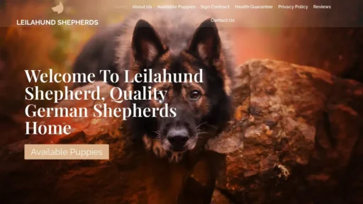 Scam Website Screenshot Leilhundgshepherds.com