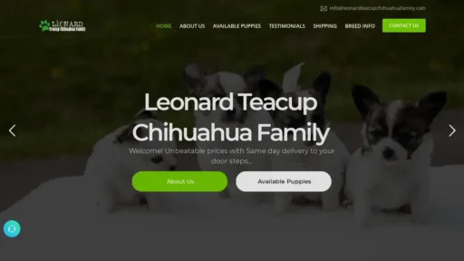 Scam Website Screenshot Leonardteacupchihuahuafamily.com