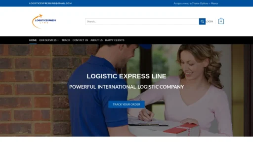 Scam Website Screenshot Logisticexpressline.com