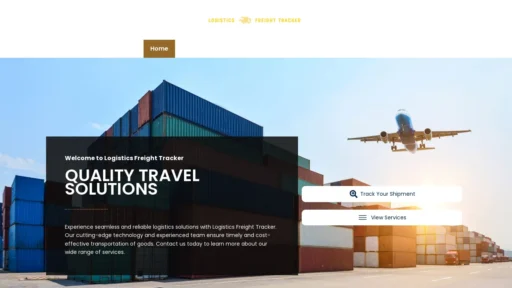 Scam Website Screenshot Logisticsfreighttracker.com