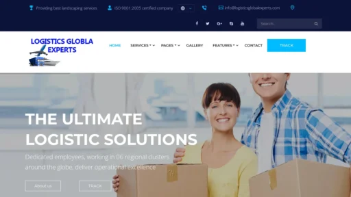 Scam Website Screenshot Logisticsglobalexperts.com